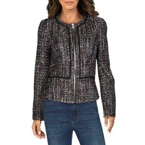 Calvin Klein Tweed Metallic Blazer Jacket